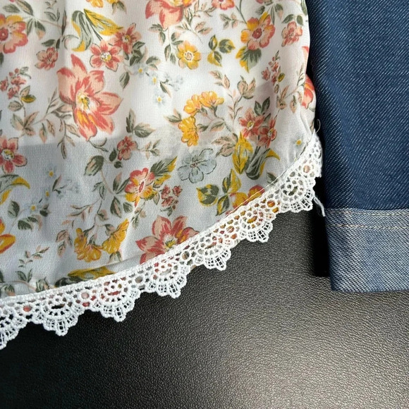 Little Lass Girl 24 Month 2 Piece Outfit Sparkle Lace Plaid Top Stretch Jeans - Picture 6 of 14